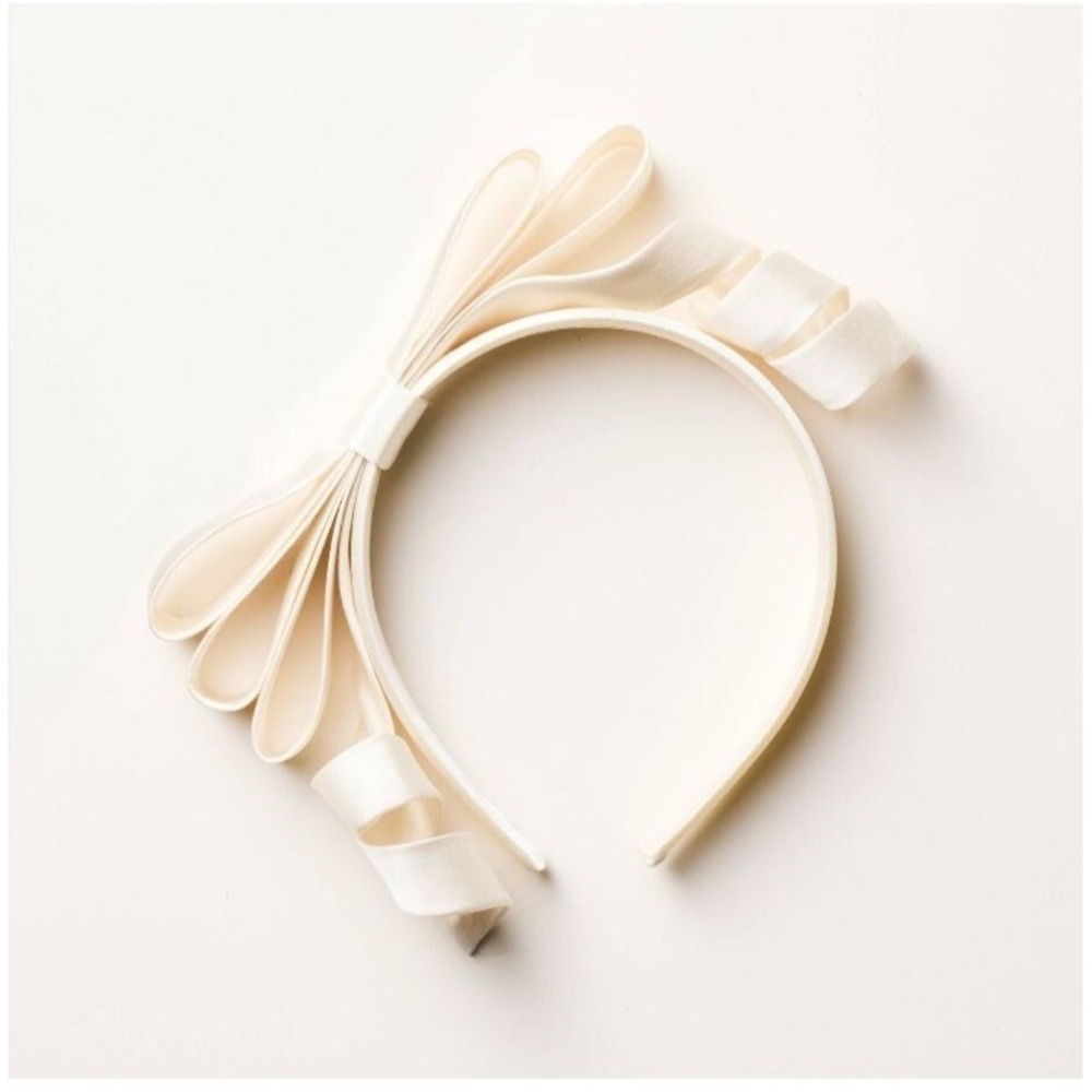 Kate Spade x Target Ribbon Bow Headband in Cream NIP #936